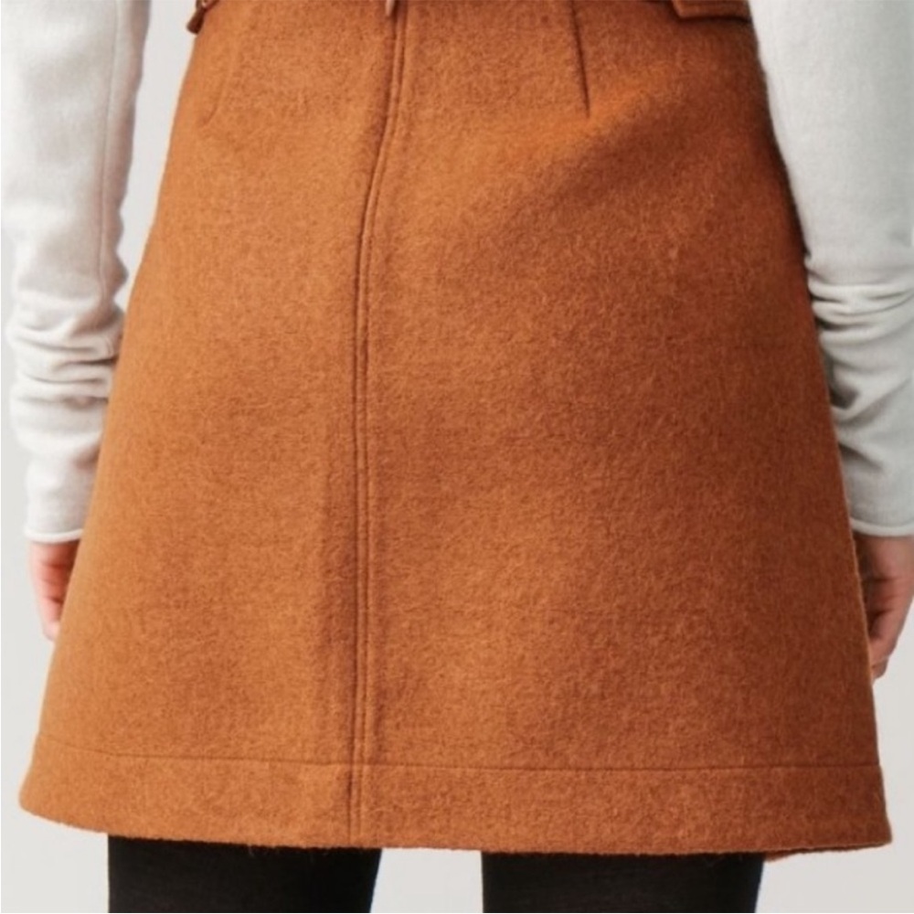 COS Rust Wool Mini Skirt - Picture 3 of 13